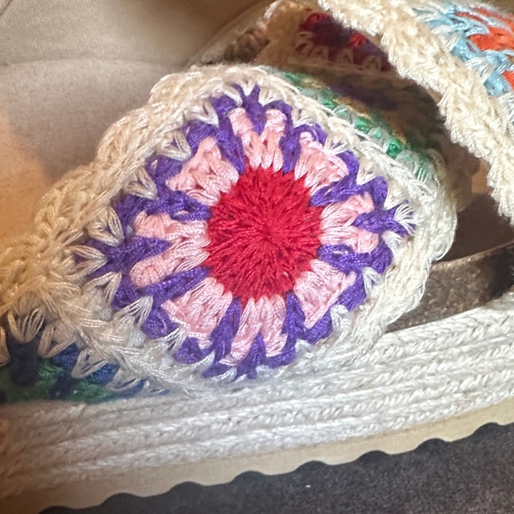 Dirty Laundry Colorful Crochet Platform Sandals - Picture 7 of 7